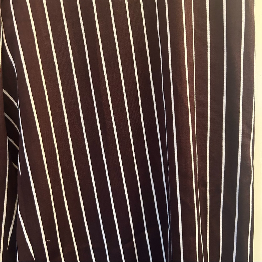 Ralph Lauren Collection Purple Label Brown/ White Pinstriped Silk Pants Sz 6 EUC - Picture 5 of 10